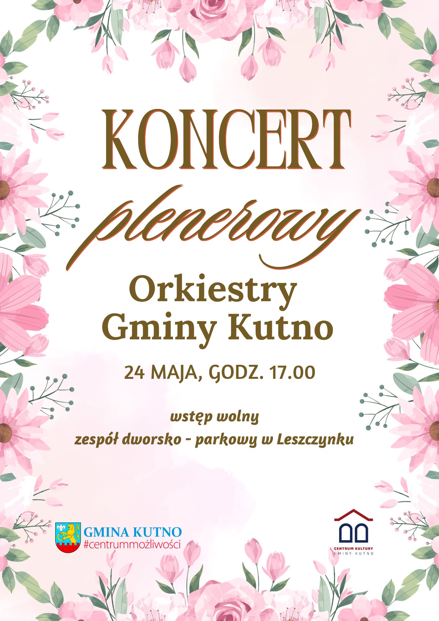 Pink Watercolor Floral Tulip Festival Flyer 1